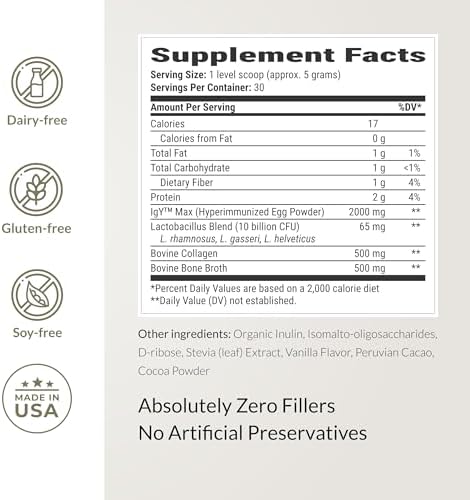 Microbiome Breakthrough Gut Support Powder Chocolate Flavor With Lactobacillus Strains