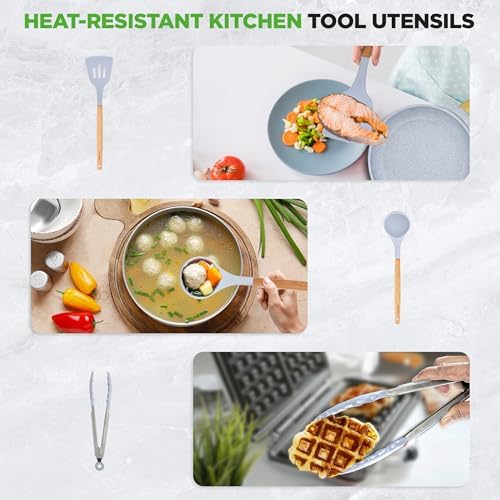 NutriChef 14-Piece Pots and Pans Set Non Stick – Induction Cookware Set, PFAS-Free Nonstick Cookware for All Cooktops, Includes Kitchen Utensils