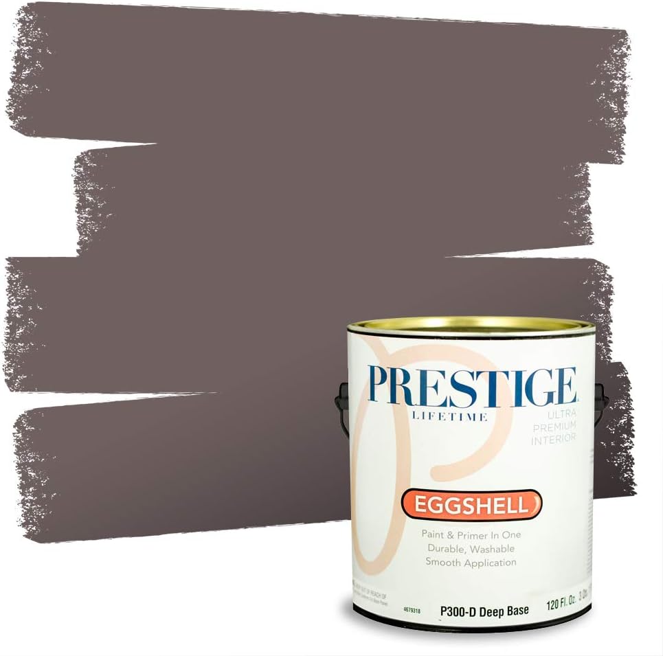 PRESTIGE Paints Exterior Paint and Primer In One, 1-Gallon, Satin, Comparable Match of Sherwin Williams* Socialite*