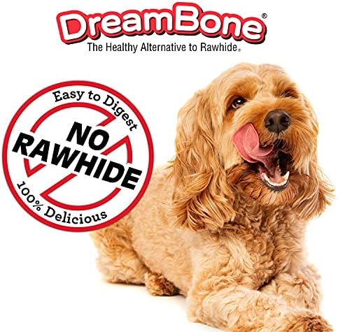 DreamBone Butcher’s Cut Chews 4 Count, Rawhide-Free Chews For Dogs, With Chicken-Flavor Chew Center | For the Toughest Chewers