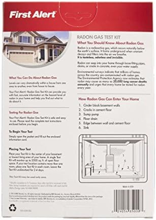 First Alert Radon Gas Test Kit, RD1