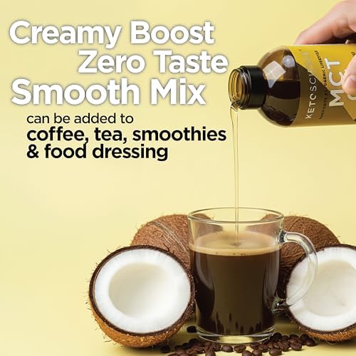 KETO SCIENCE Ketogenic MCT Oil, Dietary Supplement, Made from 100% Coconuts, Promotes Energy, Unflavored, 15 Fl Oz