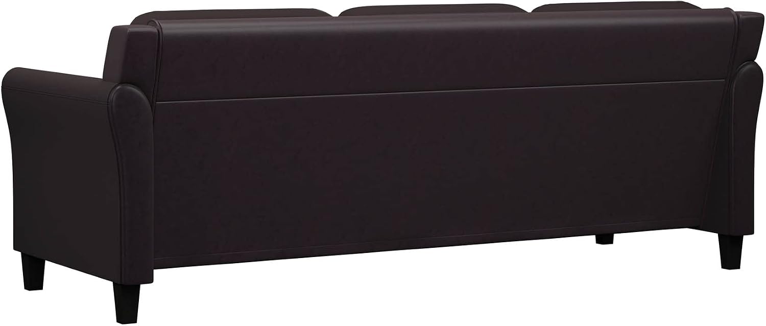 Studio Living Harrington 57.9" Loveseat, Transitional Modern, Pocket Coil Comfort, Easy Assembly, Microfiber Fabric, Dark Grey