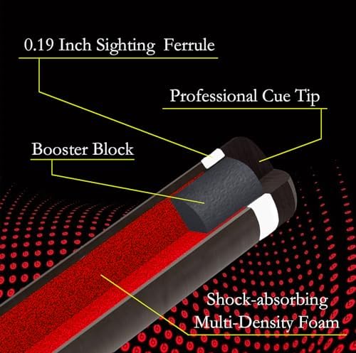 Carbon Fiber Pool Cue,11.8mm/12.5mm Low Deflection Cue Stick,Professional Pool Stick with Case
