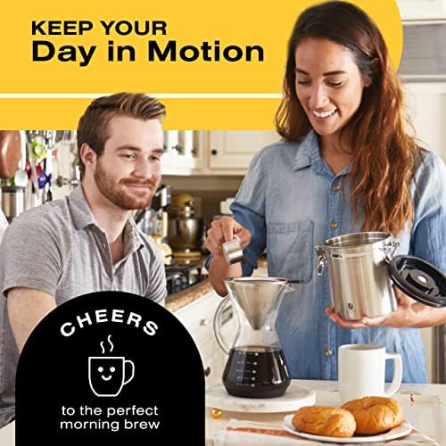 Bean Envy Pour Over Coffee Maker - Glass Dripper with Steel Filter 20 Oz | Dishwasher Safe, Borosilicate Carafe, Reusable Stainless Mesh, Non-Toxic