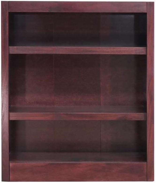 Concepts In Wood Midas Three Shelf Bookcase 36" H Cherry Finish