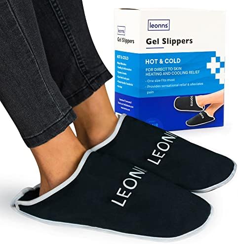 Gel Ice Pack Slippers for Foot Pain, Provides Hot and Cold Therapy, Blue