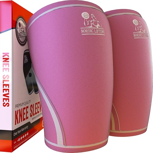 Neoprene Knee Sleeves for Weightlifting, Men, & Women, L | Knee sleeves for Weightlifting and Powerlifting – 7mm Neoprene Compression for Squats and Strength Training