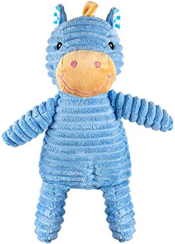 Giftable World 9 Inch Plush Pet Toy Corduroy Sitting Horse with Crinkle Ears and Squeaker