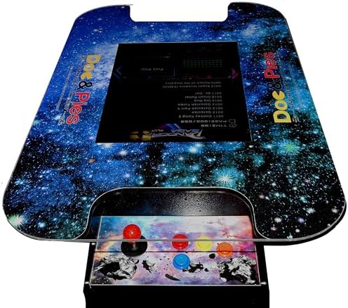 Doc and Pies Arcade Factory 516-Game Full Size Cocktail Arcade Machine – 2 Player Retro Arcade Table with LCD Screen, Joysticks & Buttons – Classic Arcade Cabinet for Home or Game Room