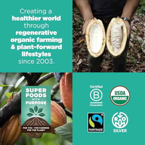 Navitas Organics Cacao Powder - Cocoa Powder Substitute 1:1, For Hot Chocolate, Baking & More - Regenerative Organic Certified, Non GMO, Fairtrade