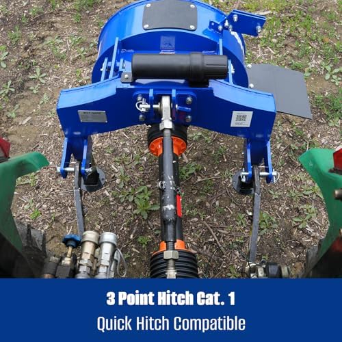 BILT HARD 3 Point PTO Stump Grinder for Tractors, 15-45HP, 6'' Cutting Depth with 34 Carbide Teeth and 24'' Flywheel Diameter for Tree Stump Removal