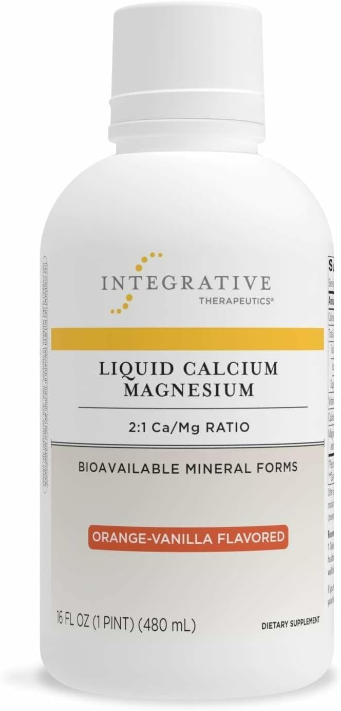 Integrative Therapeutics Liquid Calcium Magnesium 2:1 - Supplement for Bone Support* - Delicious Formula - Does Not Contain Sugar