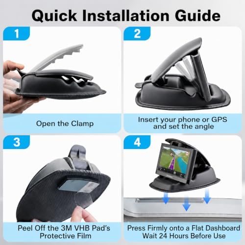 APPS2Car GPS Holder for Car, Weighted Beanbag Dash Mount for Garmin | GPS Dash Mount for Garmin Nuvi, Drive, dēzl & TomTom, Fits 3.5"–6" GPS