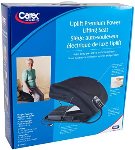 Carex Premium Power 20 inch Chair Lift for Stand Assist - Chair Lift Assist Devices for Easy Lift Assist - Fully Electric Power Seat for 100% Sit to Stand Lift Supports up to 300 lbs