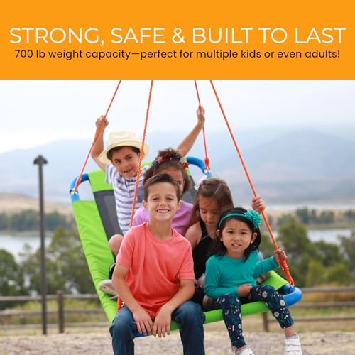 Platform Swing - Large Rectangle Saucer Swing for Kids and Adults