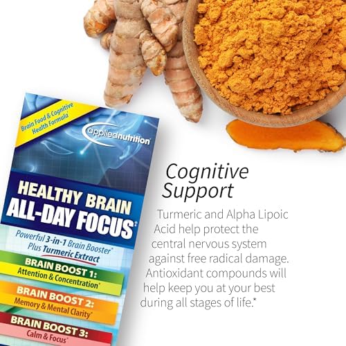 Applied Nutrition Healthy Brain All-Day Focus Cognitive Support (2 Pack)