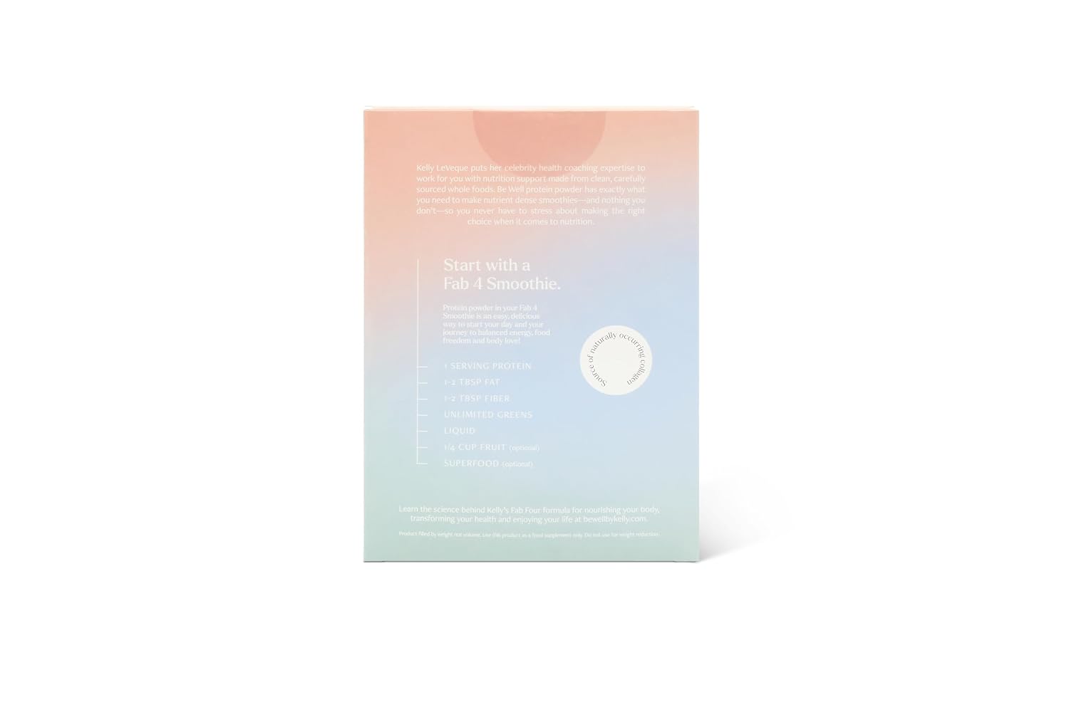 Be Well by Kelly Grass Finished Beef Protein Powder Vanilla Flavor