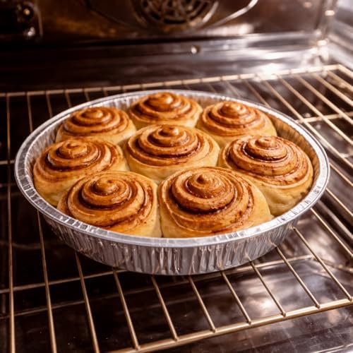 MATANA 40 Pack 9 Inch Round Aluminum Foil Pie Pans with Lids, Pie Tins Disposable for Cinnamon Rolls, Baking Tarts & Cakes, Pie Pan For Cooking