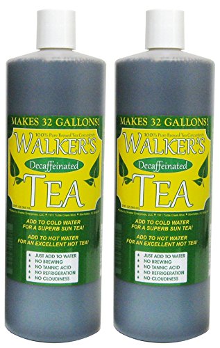 Walkers Liquid Tea Concentrate Without Caffeine- 64 ounces total (pack of 2 - 32 ounce bottles) Makes 64 Gallons