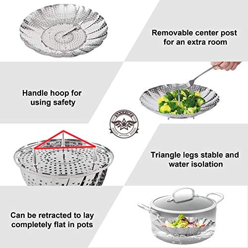 Steamer Basket Stainless Steel Instant Pot Accessories for Food and Vegetable
