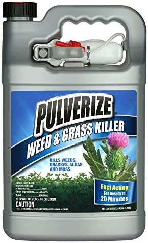 Weed and Grass Killer, All Natural, Fast Acting, Non-Staining, Safe for People and Pets, Herbicide for Moss, Algae, Weeds, and Grass