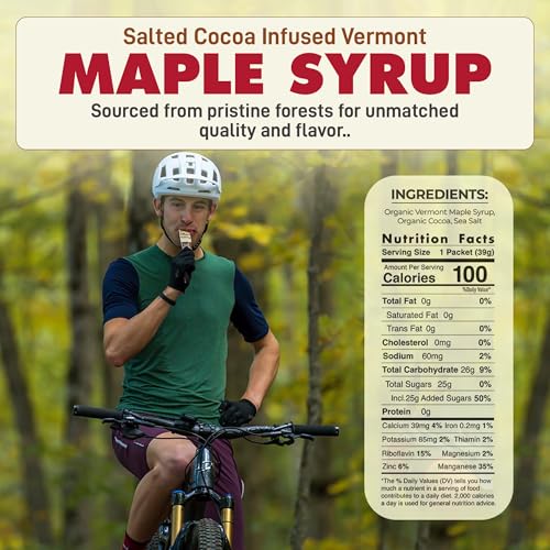 UnTapped Vermont Maple Syrup Packets for Athletes, Box of 20-0.96 Fl Oz | Organic Pure Maple Syrup for Natural Endurance Energy | Fuel to Keep You Running Longer