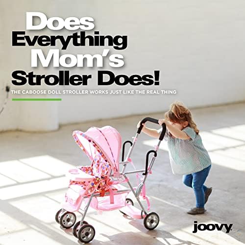 Joovy Toy Caboose Baby Doll Stroller Featuring Reclining Front Seat, Adjustable Footrest, Storage Basket, Extendable Canopy