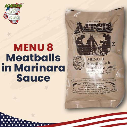 MRE Emergency Food Rations - Military Surplus, Assorted Flavors, 4-Pack | MRE Rations - Military Surplus Emergency Food, Assorted Flavors