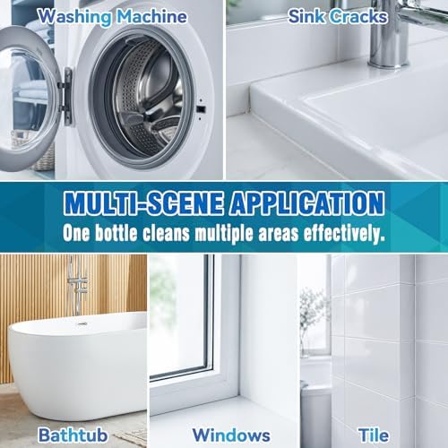Sugelary Mold Stain Cleaner, 5 fl oz Mold Stain Cleaner Gel for Washing Machine, Home Stain Cleaning Gel for Fridge, Tile, Grout