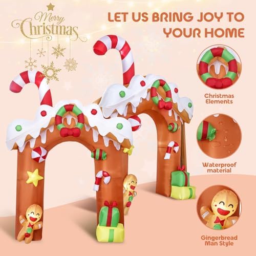 6.5FT H Animated Christmas Inflatable Tree with Santa Claus Chased by Dog Build-in LED Lights Funny Inflatable Dog Chasing Santa Claus,Blow Up Christmas Indoor Outdoor Decor