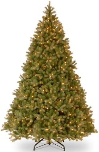 National Tree Company 7.5ft Pre-Lit Downswept Douglas Fir Christmas Tree | 750 Clear Lights, 1,867 Tips, Includes Stand, Artificial, Green
