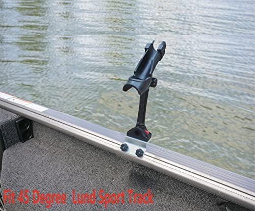Brocraft Power Lock Rod Holder for for Lund Boat Sport Track / G3 Boat / 45 Degree Crestliner Suremount/WAR Eagle/Excel Boat - 45 Degree Track System