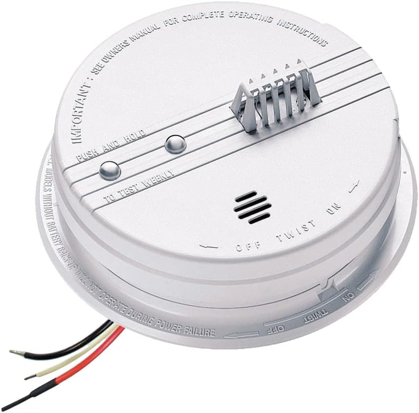 Kidde Heat Detector, Hardwired with Battery Backup & 2 LEDs, Interconnect Capability, Ideal for Garages