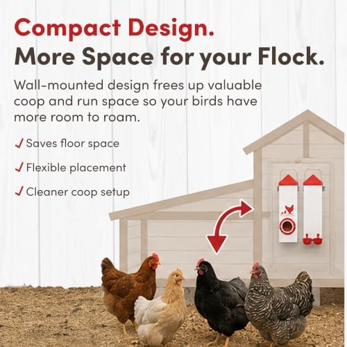 RentACoop High Rise 2 Gallon Chicken Waterer and 10lb Feeder Set