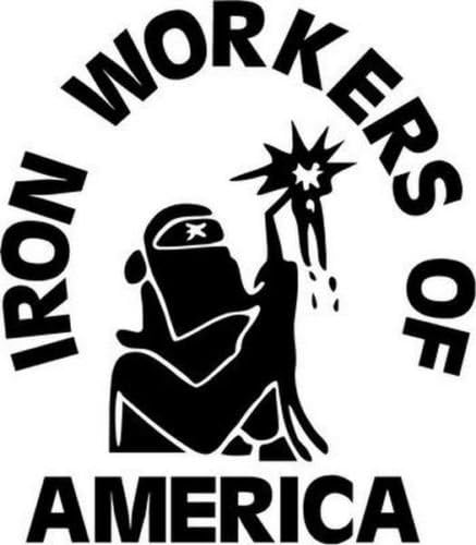 Iron Workers of America Occupation Graphic Car Truck Windows Decor Decal Sticker - Die cut vinyl decal for windows, cars, trucks, tool boxes, laptops
