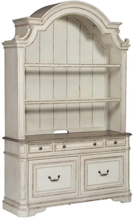 Liberty Furniture Industries Magnolia Manor Lift Top Writing Desk, W56 x D28 x H30, White