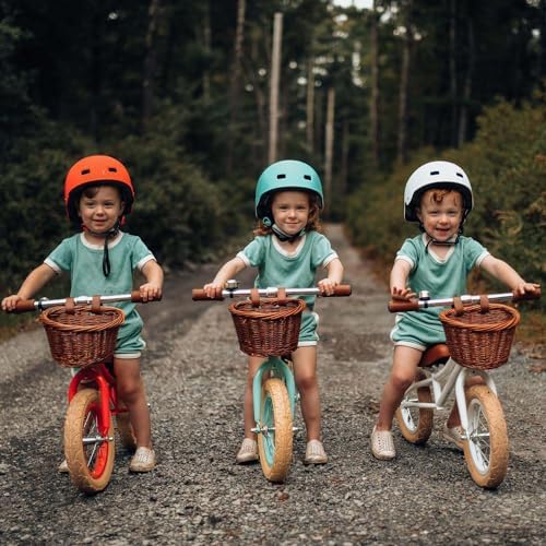ACEGER 12" Kids Balance Bike with Basket, No Pedal Toddler Bicycle for Early Learning Leg Strength and Steady Balancing