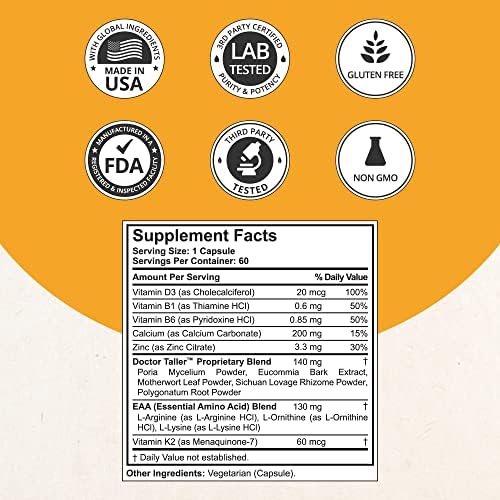 NuBest Doctor Taller - Bone Strength Supports, Enhance Immune System - Keto with Calcium, Vitamin D3, Vitamin K2