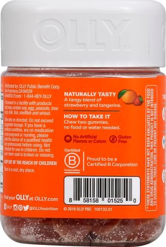OLLY Laser Focus Gummy Supplement,* Ginseng Extract, Alpha GPC - 36 Count