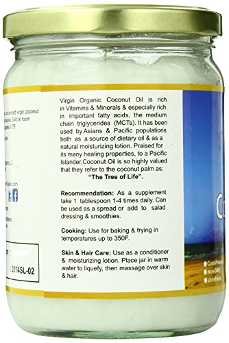 Tropical Green Organics Virgin Coconut Oil, 16 Ounce