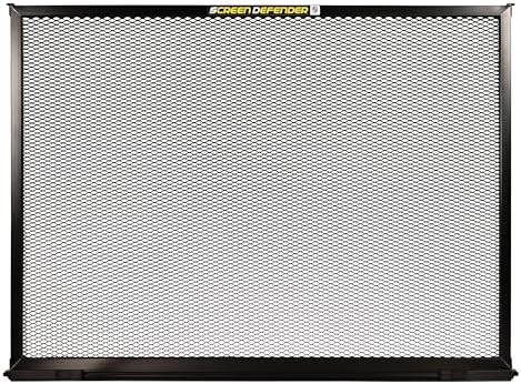 Lippert Components 859794 Screen Defender RV Entry Door Aluminum Screen Protector, 30-inch, Black