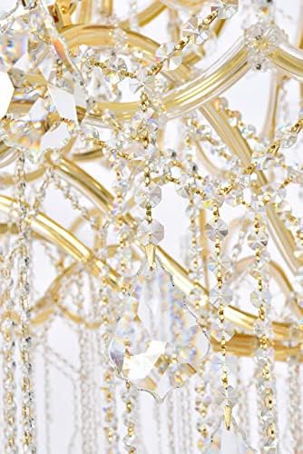 Elegant Lighting Maria Theresa 84 Light Royal Cut Crystal Chandelier in Gold