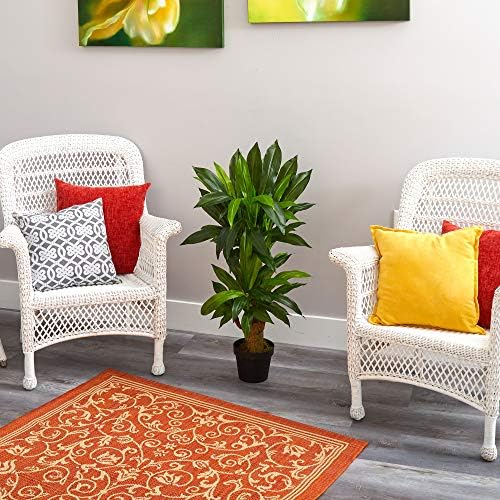 Nearly Natural 3 ft Artificial Corn Stalk Dracaena Real-Touch Floor Plant