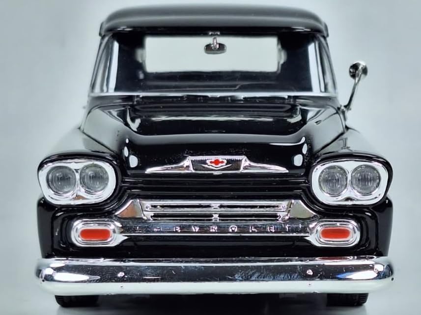 1958 Apache Fleetside Pickup Black Maxx Design American Classics Series 1/24 Diecast Model Car by Motormax 79311MXBK