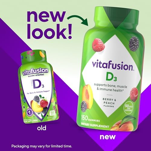 Vitafusion Vitamin D3 Gummies | 50 mcg | 150 Gummy Vitamins