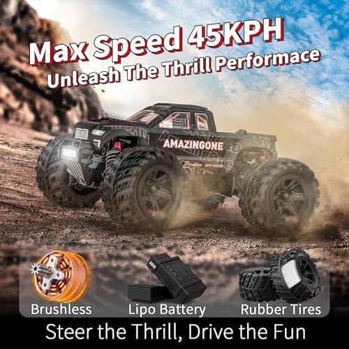 20208 1/20 Scale Brushless Fast RC Cars for Adults, Max 45KMH High Speed Moster RC Buggy, Hobby RC Trucks 4X4 Offroad