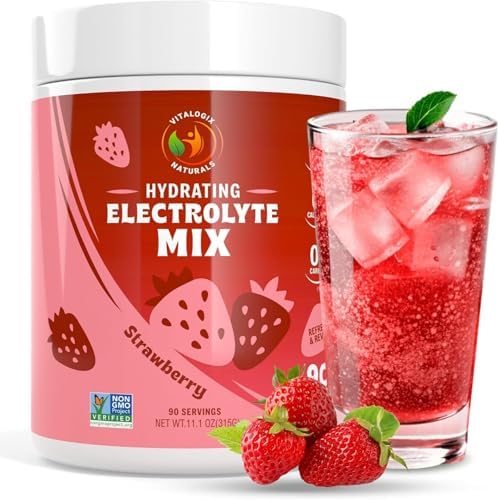 Electrolyte Powder – Zero Sugar Hydration Mix | 90 Servings | Keto, Vegan, Gluten-Free | Natural Electrolytes for Muscle Recovery