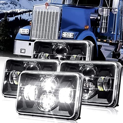 5x7 LED lights Dot Approved Rectangle 7x6 LED 2PCS with Hi/Low Sealed Beam For Trucks Jeep Cherokee XJ Ford Van Replacement 6054 H5054