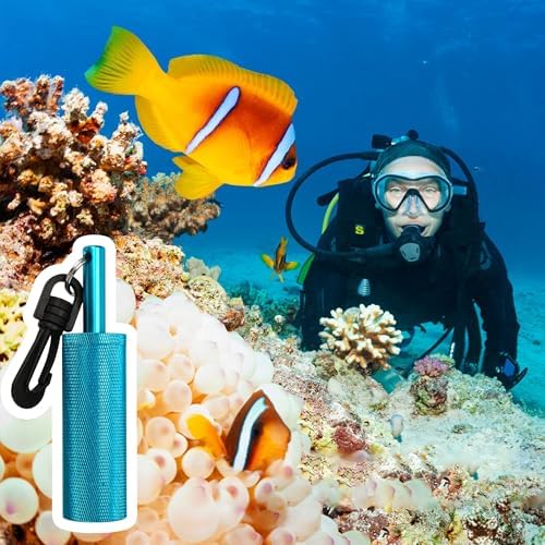 Scuba Rattle Stick Diving Safety Tank Signal Bell Shaker with Clip, Loud Underwater Sound Compact Design